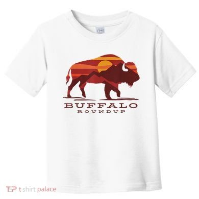 Buffalo Roundup Custer State Park South Dakota Sunset Toddler T-Shirt