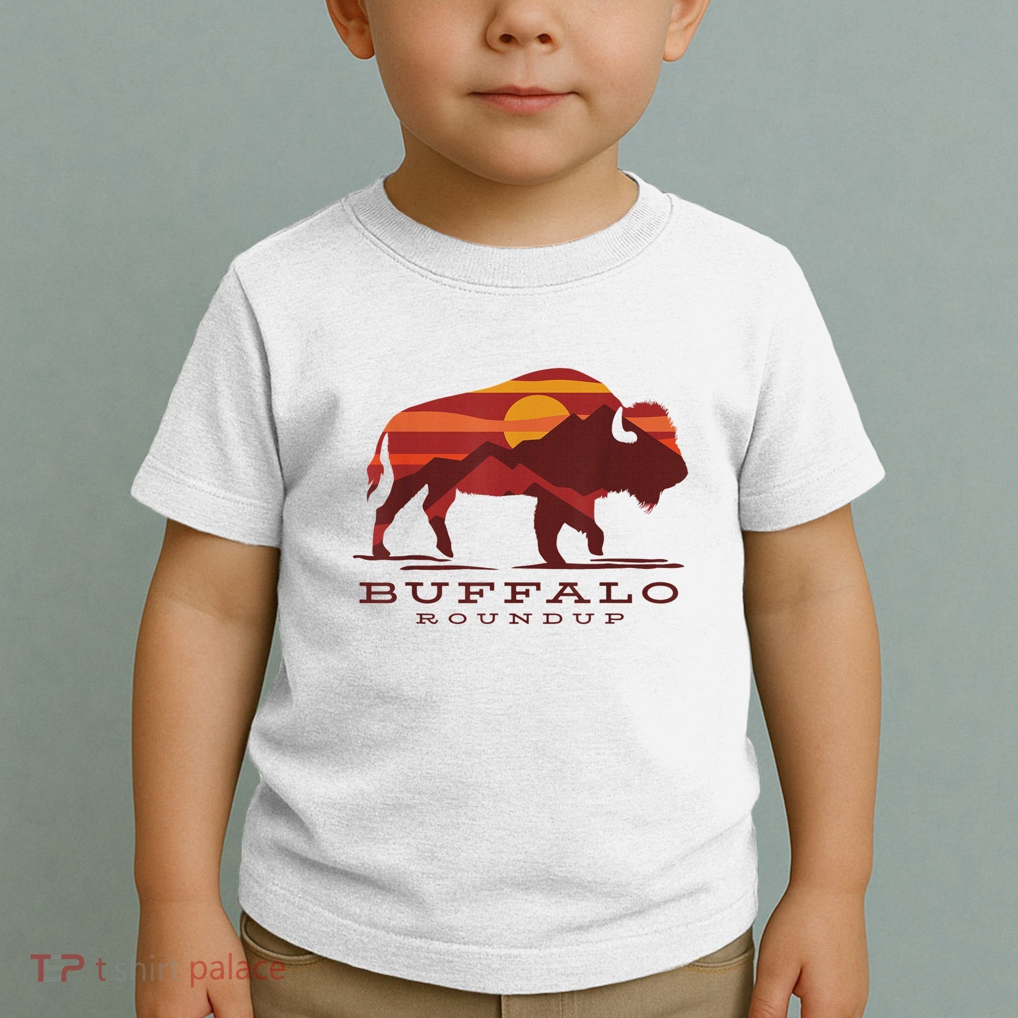 Buffalo Roundup Custer State Park South Dakota Sunset Toddler T-Shirt