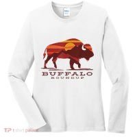 Buffalo Roundup Custer State Park South Dakota Sunset Women's Long Sleeve Shirt thumb 0