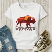 Buffalo Roundup Custer State Park South Dakota Sunset Women's T-Shirt thumb 3