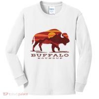 Buffalo Roundup Custer State Park South Dakota Sunset Kids Long Sleeve Shirt thumb 0