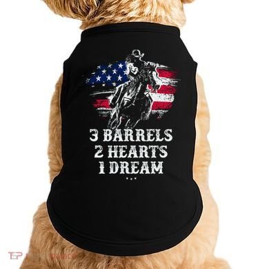 Barrel Racing Cool Gift 3 Barrels 2 Hearts 1 Dream Cool Gift Riding Funny Gift Doggie Tank