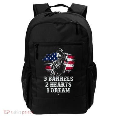 Barrel Racing Cool Gift 3 Barrels 2 Hearts 1 Dream Cool Gift Riding Funny Gift Backpack