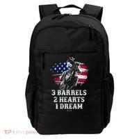 Barrel Racing Cool Gift 3 Barrels 2 Hearts 1 Dream Cool Gift Riding Funny Gift Backpack thumb 0