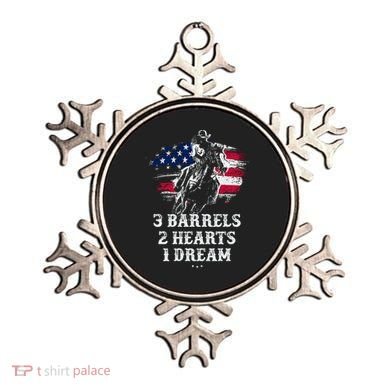 Barrel Racing Cool Gift 3 Barrels 2 Hearts 1 Dream Cool Gift Riding Funny Gift Ornament
