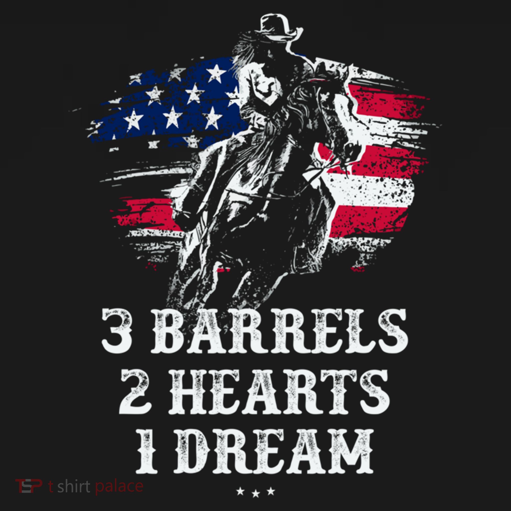 Barrel Racing Cool Gift 3 Barrels 2 Hearts 1 Dream Cool Gift Riding Funny Gift Ornament