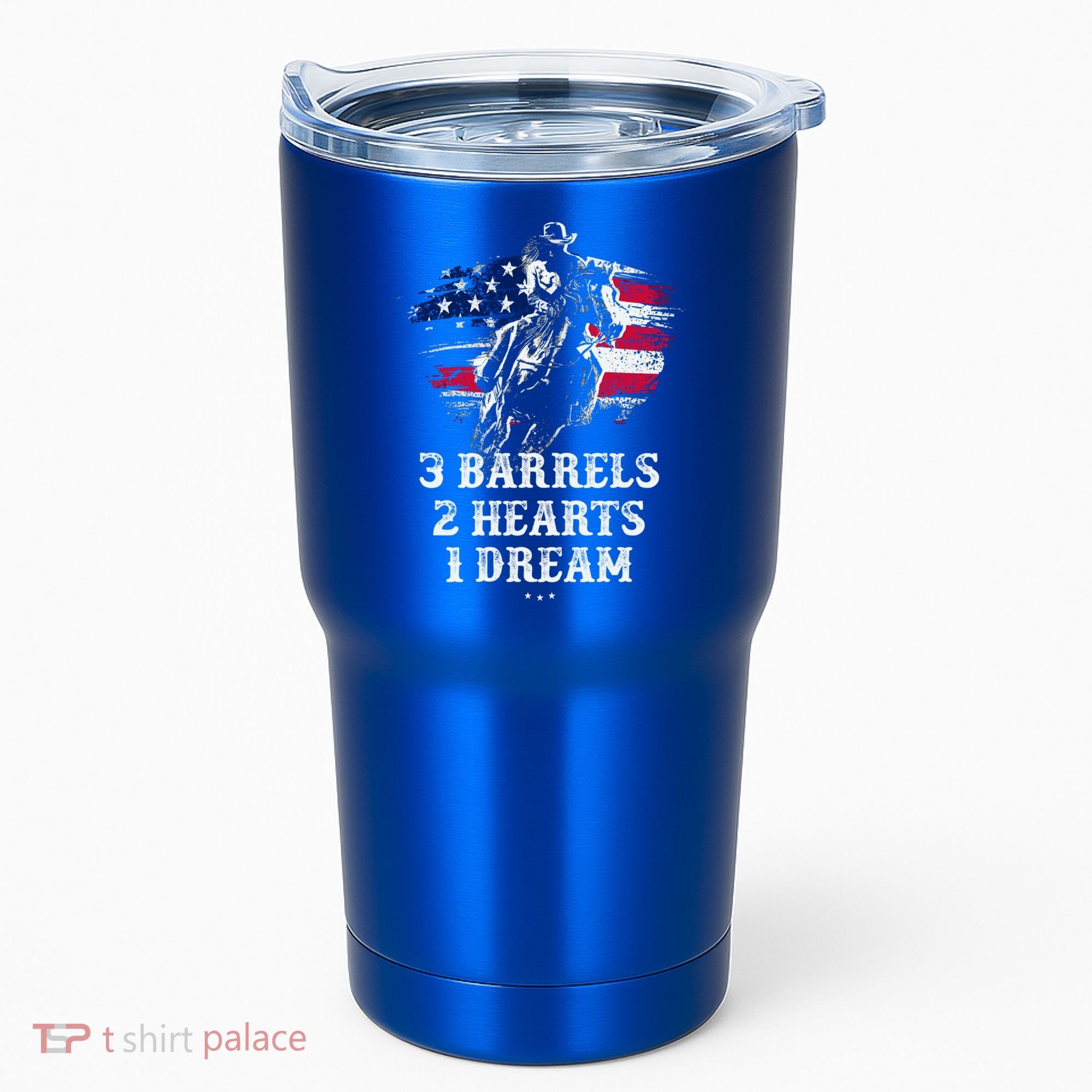 Barrel Racing Cool Gift 3 Barrels 2 Hearts 1 Dream Cool Gift Riding Funny Gift Tumbler