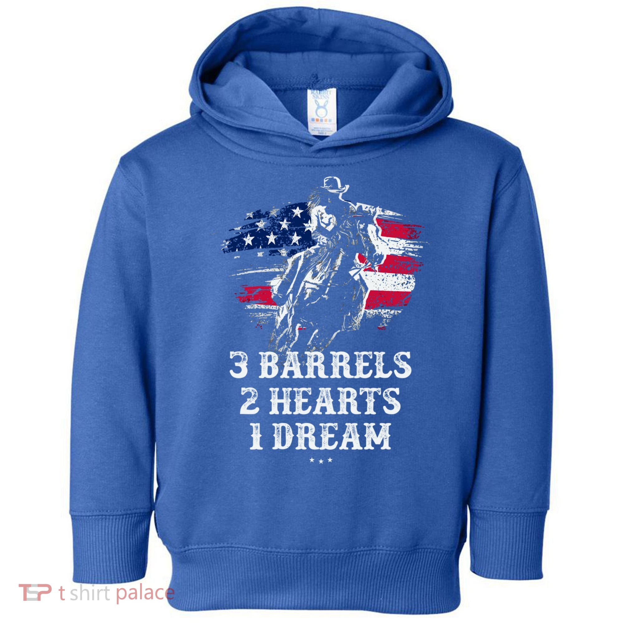 Barrel Racing Cool Gift 3 Barrels 2 Hearts 1 Dream Cool Gift Riding Funny Gift Toddler Hoodie