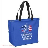 Barrel Racing Cool Gift 3 Barrels 2 Hearts 1 Dream Cool Gift Riding Funny Gift Tote Bag thumb 2