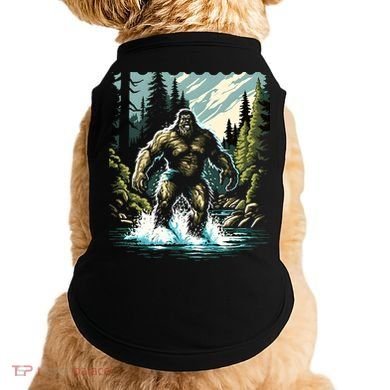 Bigfoot River Crossing in National Forest Sasquatch Cryptid Doggie Tank