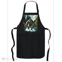 Bigfoot River Crossing in National Forest Sasquatch Cryptid Apron thumb 0
