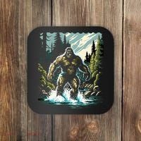 Bigfoot River Crossing in National Forest Sasquatch Cryptid Coaster thumb 0