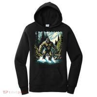 Bigfoot River Crossing in National Forest Sasquatch Cryptid Women's Hoodie thumb 0