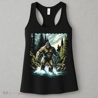 Bigfoot River Crossing in National Forest Sasquatch Cryptid Women's Tank Top thumb 3