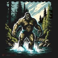 Bigfoot River Crossing in National Forest Sasquatch Cryptid Women's Tank Top thumb 5