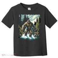 Bigfoot River Crossing in National Forest Sasquatch Cryptid Toddler T-Shirt thumb 0
