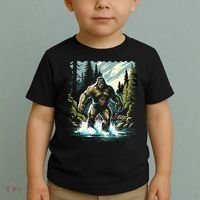 Bigfoot River Crossing in National Forest Sasquatch Cryptid Toddler T-Shirt thumb 2