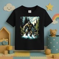 Bigfoot River Crossing in National Forest Sasquatch Cryptid Toddler T-Shirt thumb 3