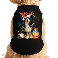 Bernedoodle Reindeer Christmas Lights Funny Dog Xmas Gift Cool Gift Doggie Tank thumb 0