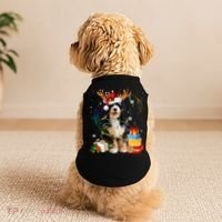 Bernedoodle Reindeer Christmas Lights Funny Dog Xmas Gift Cool Gift Doggie Tank thumb 2