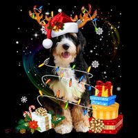 Bernedoodle Reindeer Christmas Lights Funny Dog Xmas Gift Cool Gift Coffee Mug thumb 5