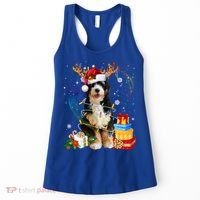 Bernedoodle Reindeer Christmas Lights Funny Dog Xmas Gift Cool Gift Women's Tank Top thumb 0