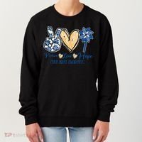 Blue rainbow child abuse prevention awareness month 247365 Women's Sweatshirt thumb 0