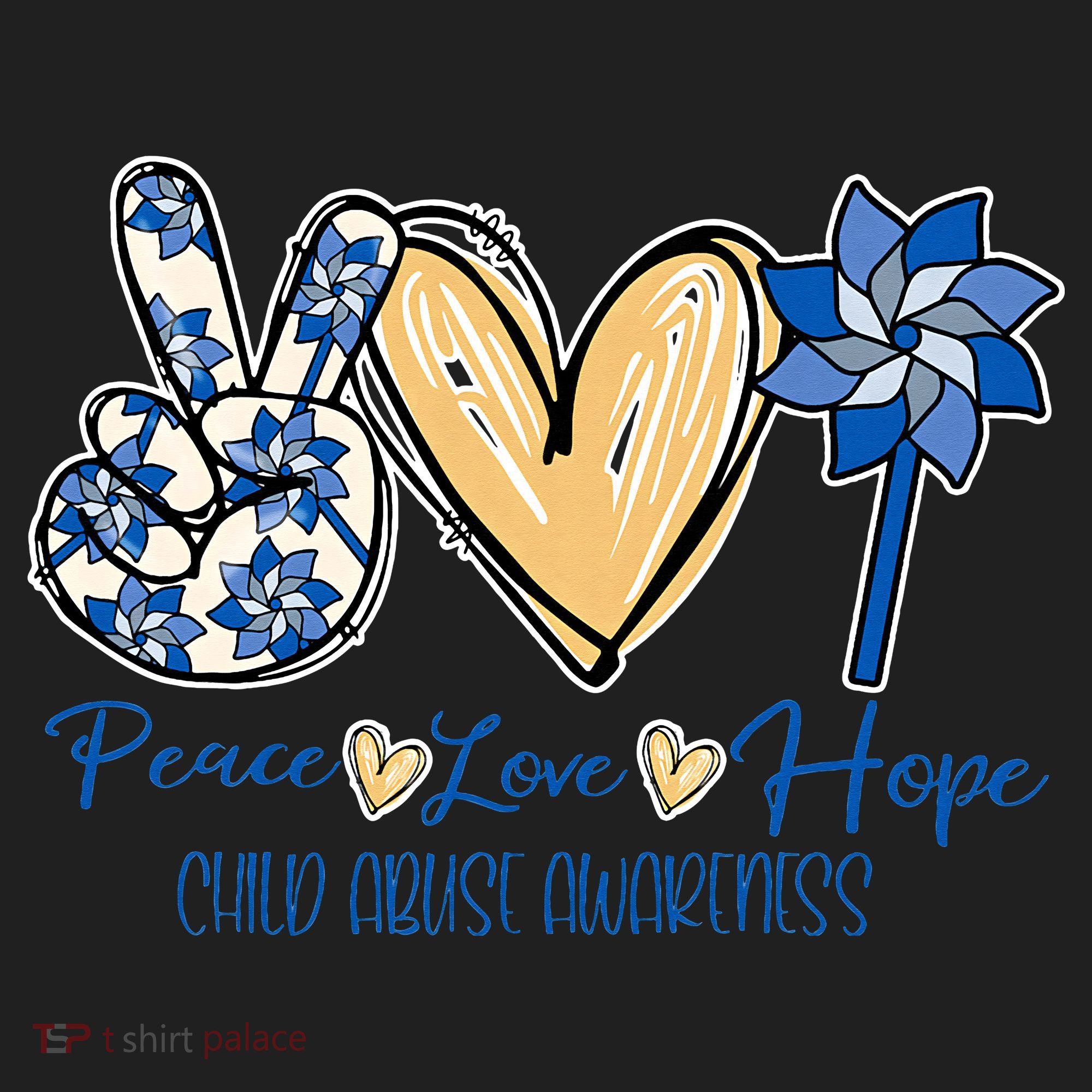 Blue rainbow child abuse prevention awareness month 247365 Women's Sweatshirt