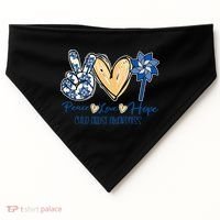 Blue rainbow child abuse prevention awareness month 247365 USA-Made Doggie Bandana thumb 0