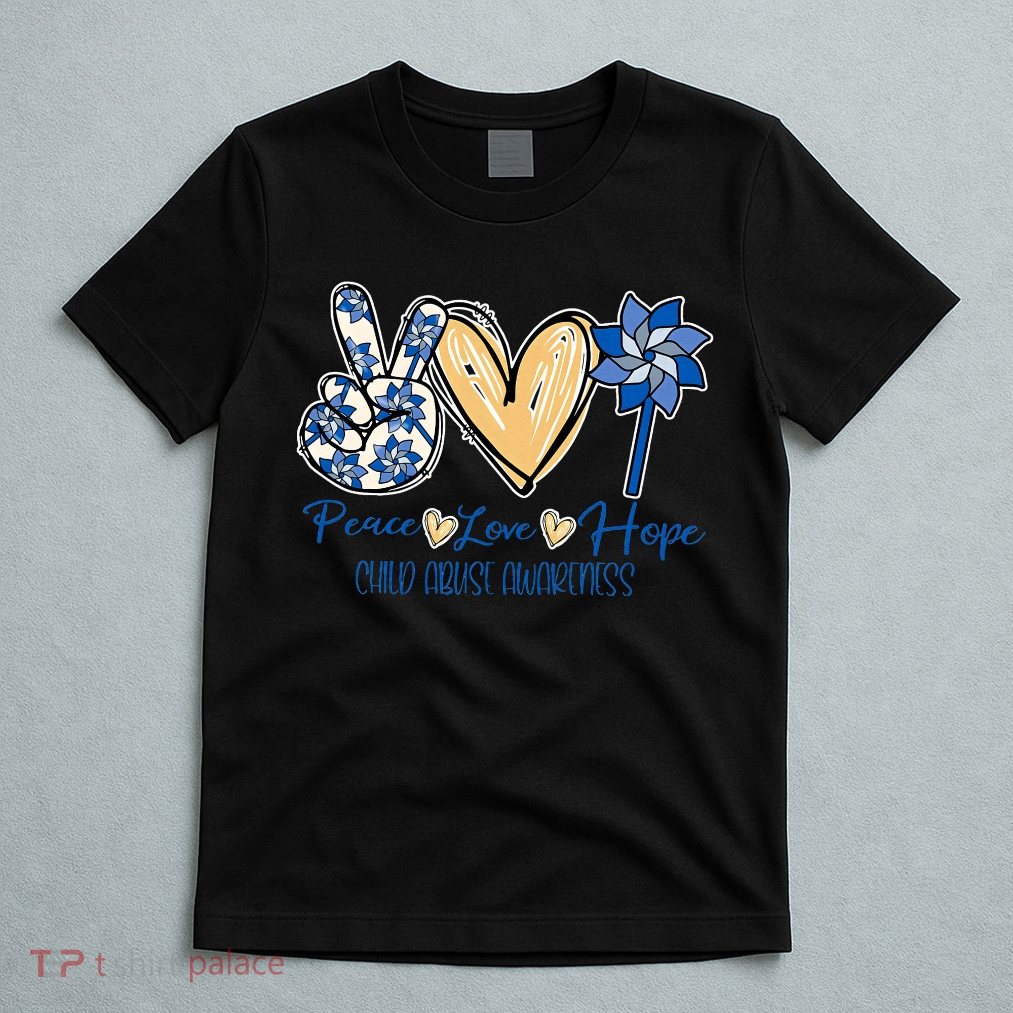 Blue rainbow child abuse prevention awareness month 247365 T-Shirt