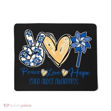 Blue rainbow child abuse prevention awareness month 247365 Mousepad