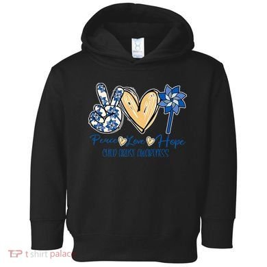 Blue rainbow child abuse prevention awareness month 247365 Toddler Hoodie