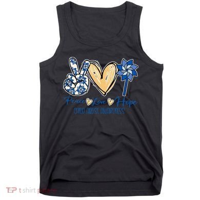 Blue rainbow child abuse prevention awareness month 247365 Tank Top