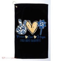 Blue rainbow child abuse prevention awareness month 247365 Golf Towel thumb 0