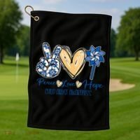 Blue rainbow child abuse prevention awareness month 247365 Golf Towel thumb 1