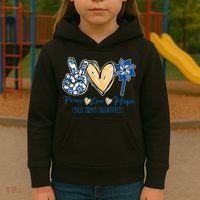 Blue rainbow child abuse prevention awareness month 247365 Kids Hoodie thumb 3