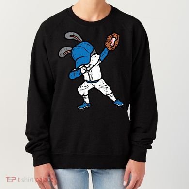 Bunny Rabbit Dab Baseball Easter Sport Pitcher Gift Women's Sweatshirt