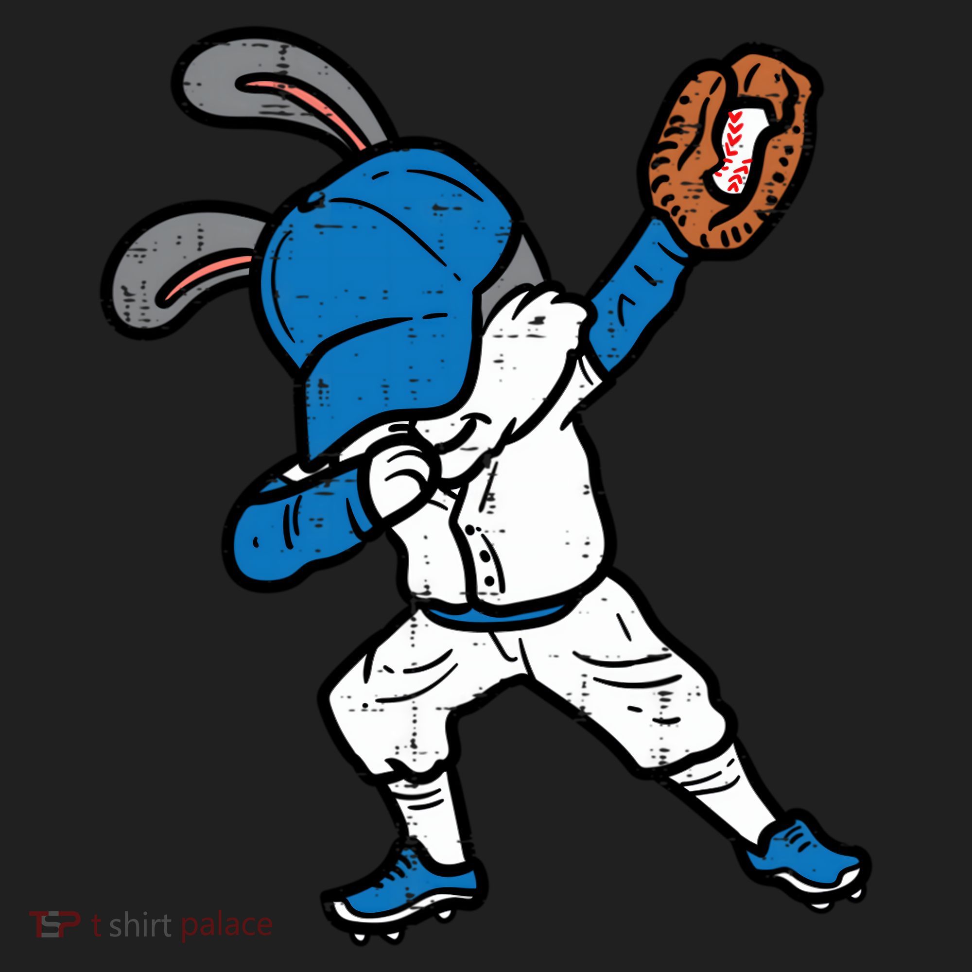 Bunny Rabbit Dab Baseball Easter Sport Pitcher Gift Beanie