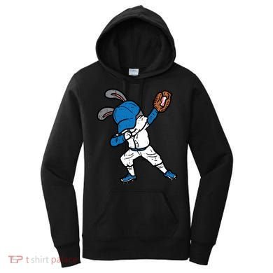 Bunny Rabbit Dab Baseball Easter Sport Pitcher Gift Women's Hoodie