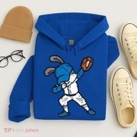 Bunny Rabbit Dab Baseball Easter Sport Pitcher Gift Hoodie thumb 4