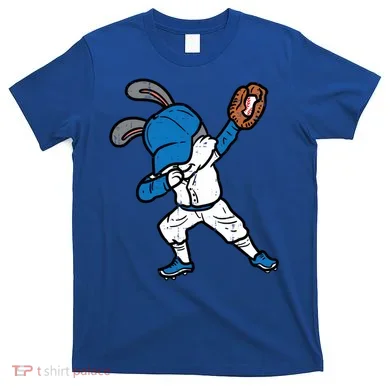 Bunny Rabbit Dab Baseball Easter Sport Pitcher Gift T-Shirt