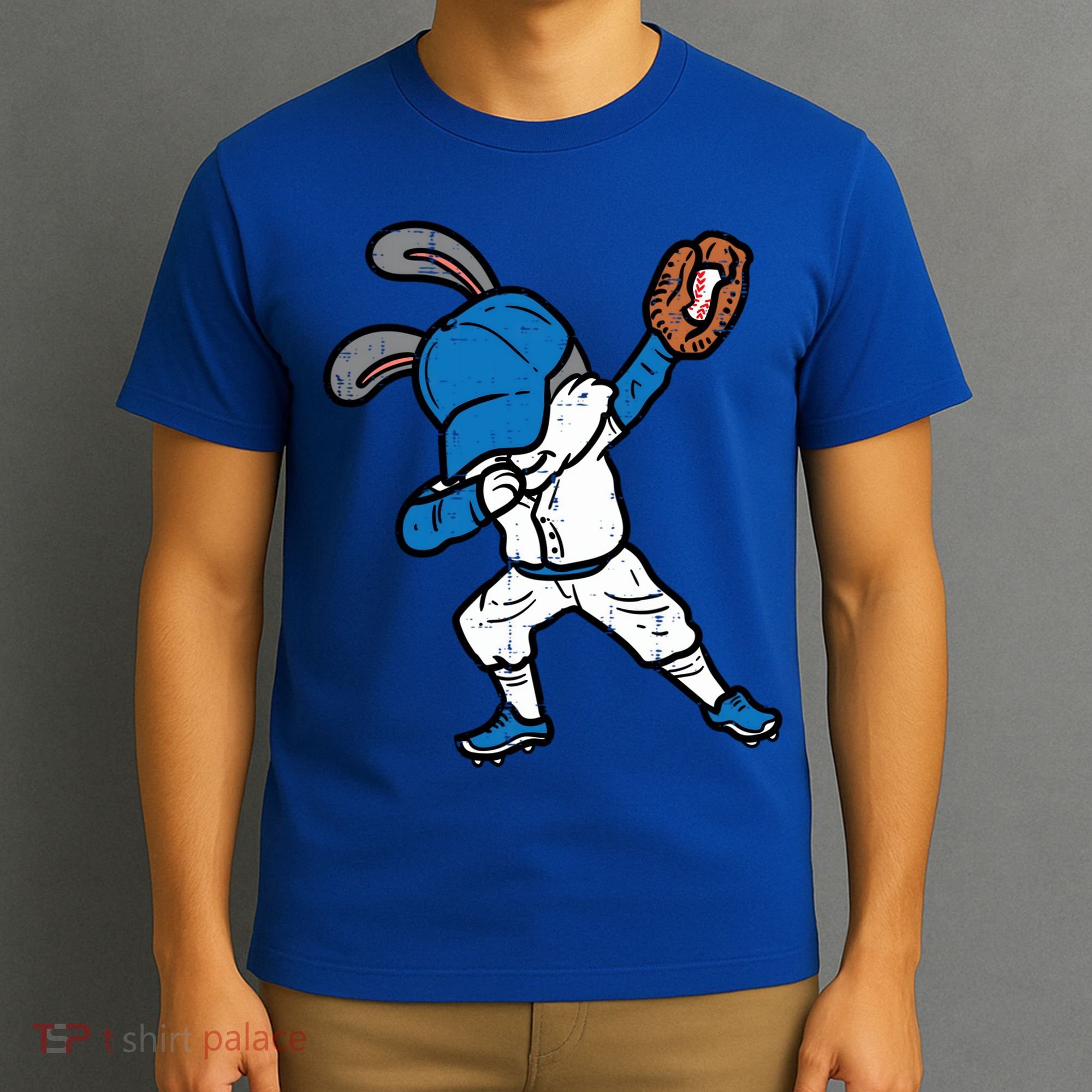 Bunny Rabbit Dab Baseball Easter Sport Pitcher Gift T-Shirt