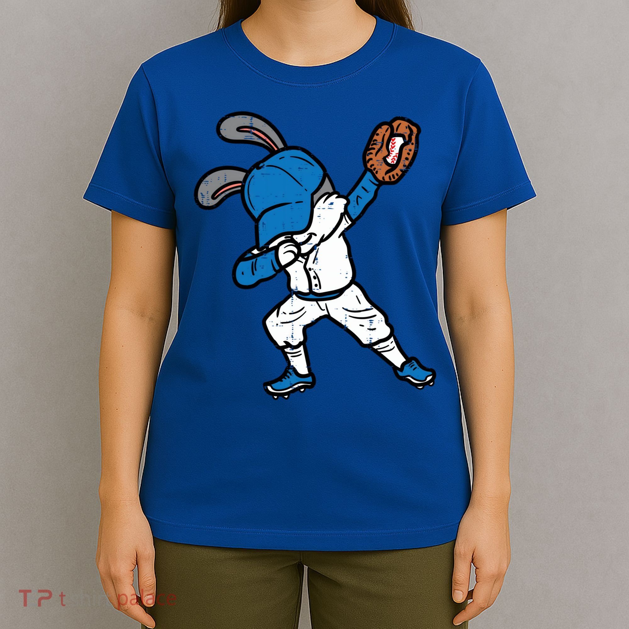 Bunny Rabbit Dab Baseball Easter Sport Pitcher Gift T-Shirt