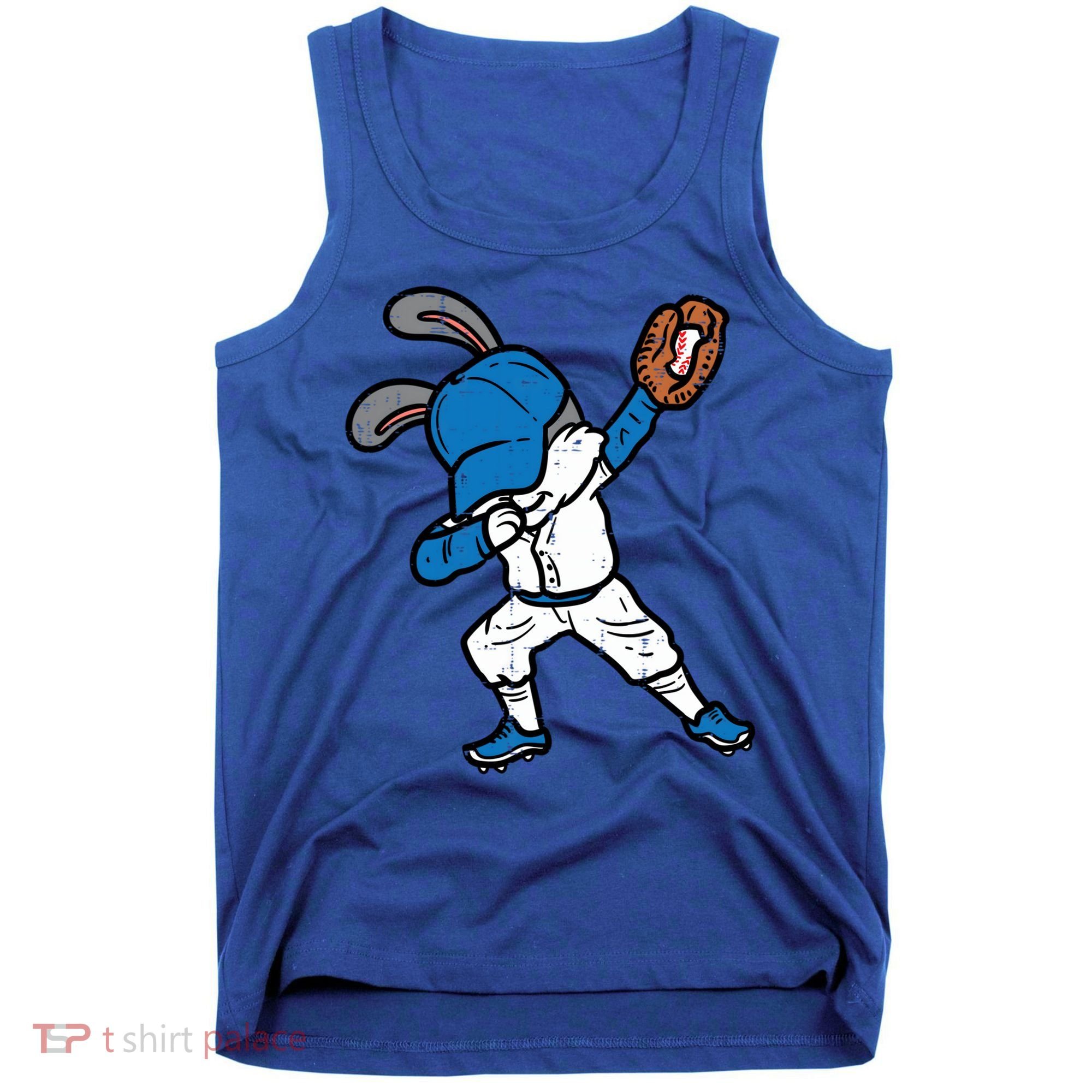 Bunny Rabbit Dab Baseball Easter Sport Pitcher Gift Tank Top