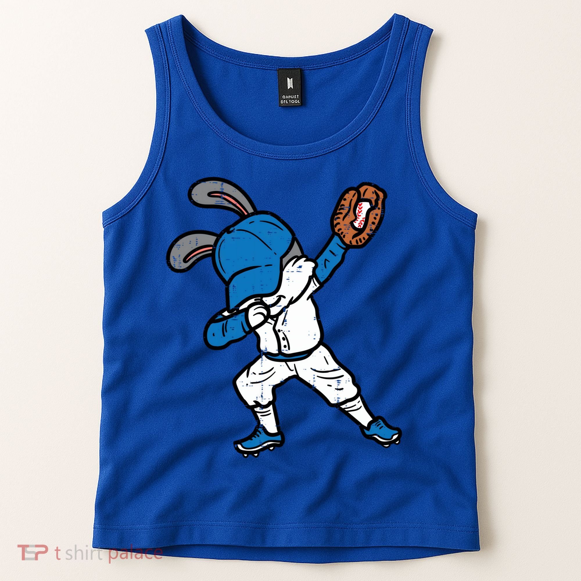Bunny Rabbit Dab Baseball Easter Sport Pitcher Gift Tank Top