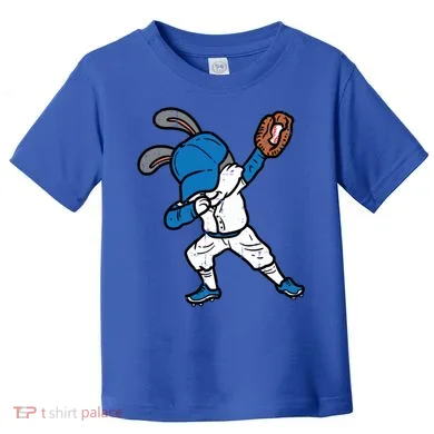 Bunny Rabbit Dab Baseball Easter Sport Pitcher Gift Toddler T-Shirt