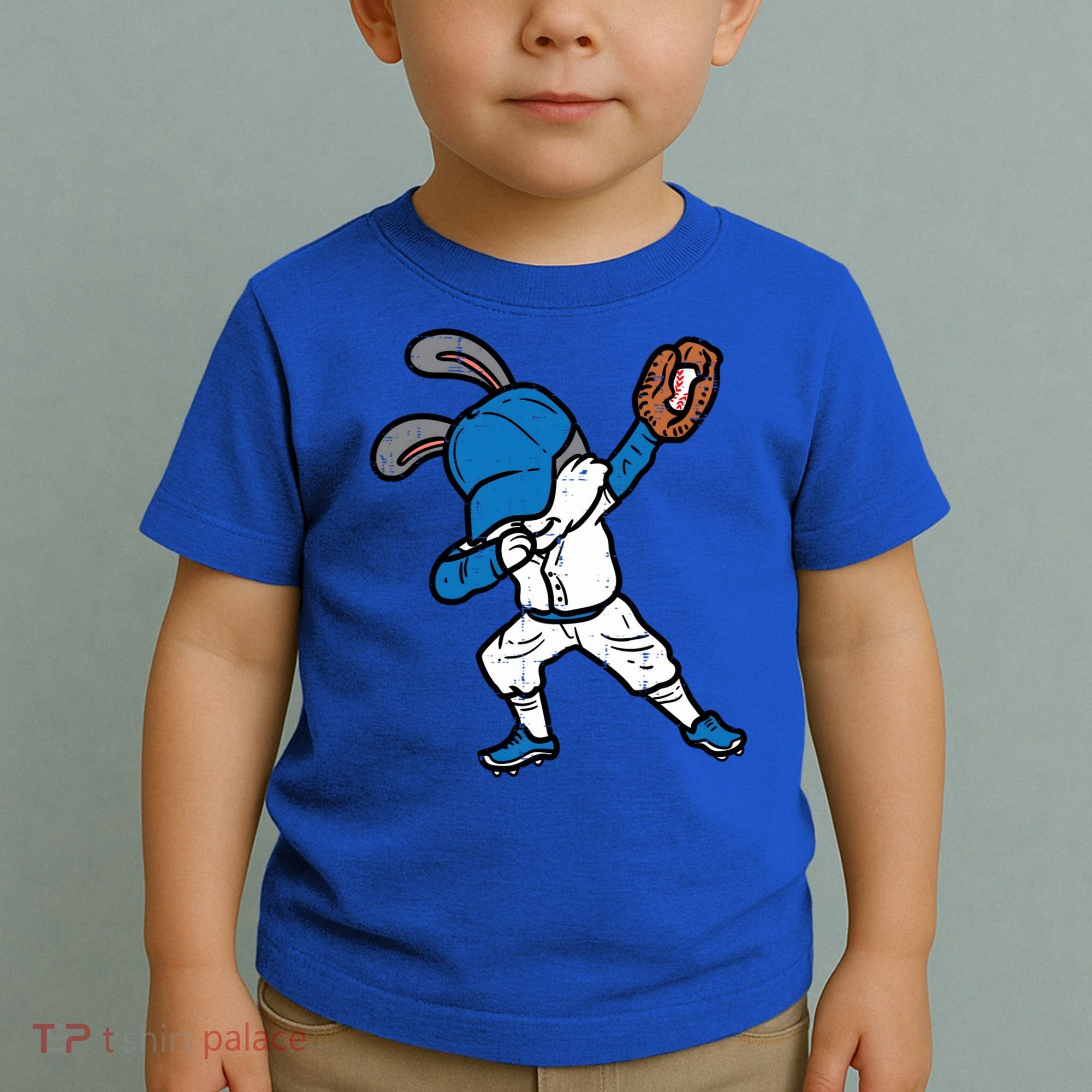 Bunny Rabbit Dab Baseball Easter Sport Pitcher Gift Toddler T-Shirt