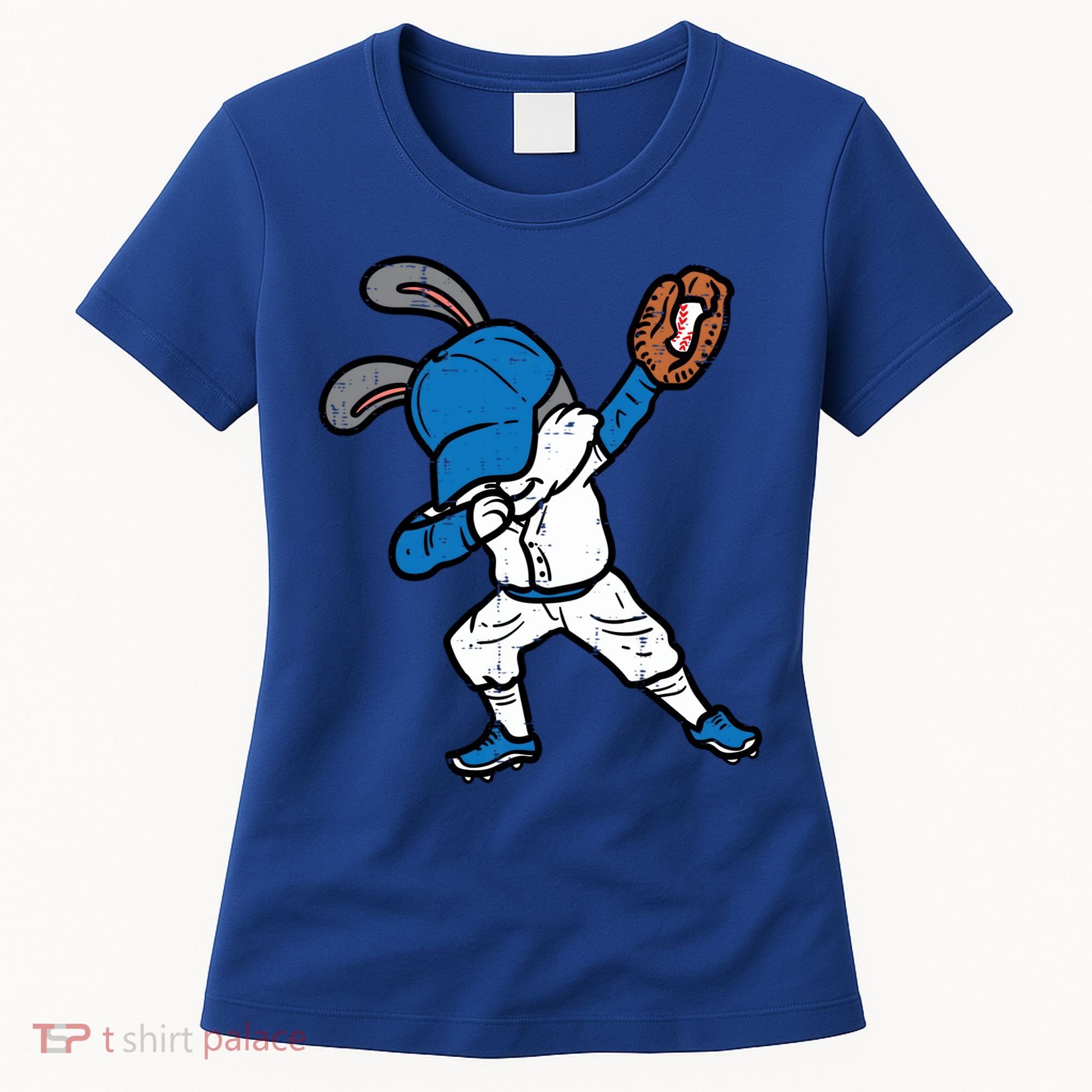 Bunny Rabbit Dab Baseball Easter Sport Pitcher Gift Women's T-Shirt