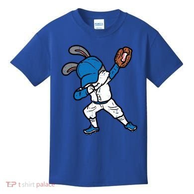 Bunny Rabbit Dab Baseball Easter Sport Pitcher Gift Kids T-Shirt