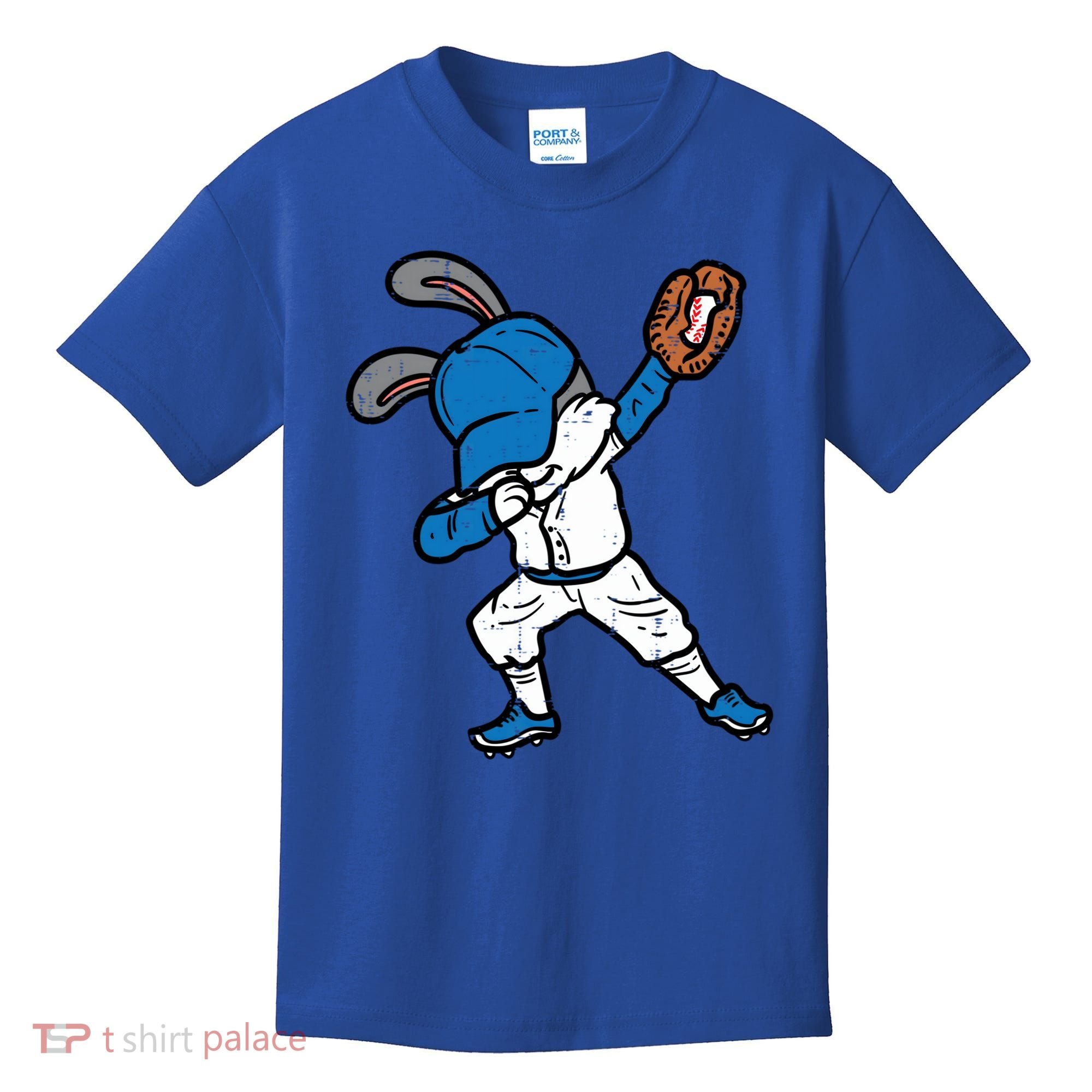 Bunny Rabbit Dab Baseball Easter Sport Pitcher Gift Kids T-Shirt